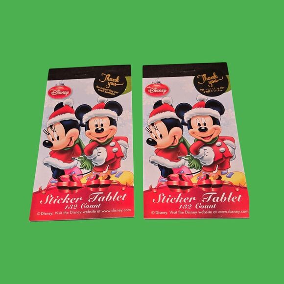NEW Disney Official Autograph Book Christmas Mickey Mouse Stickers Playing Cards - Picture 8 of 10